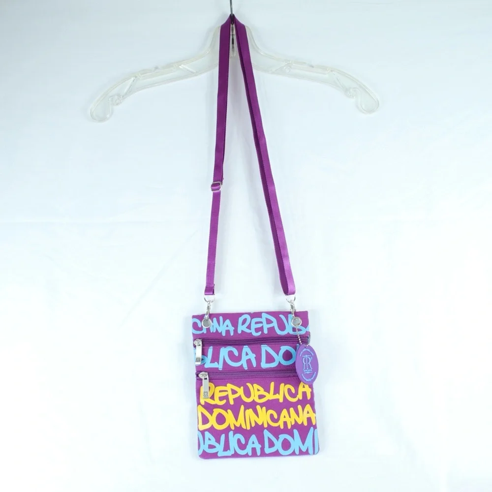 Robin‎ Ruth Purple Dominican Republic 2 Pocket Cross Body Purse - Like NEW